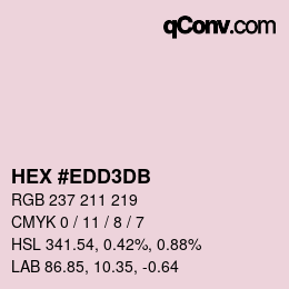 カラーコード: HEX #EDD3DB | qconv.com