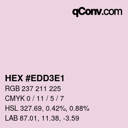 Color code: HEX #EDD3E1 | qconv.com