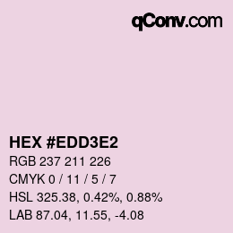 カラーコード: HEX #EDD3E2 | qconv.com