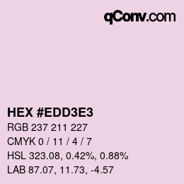 カラーコード: HEX #EDD3E3 | qconv.com