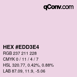 Color code: HEX #EDD3E4 | qconv.com