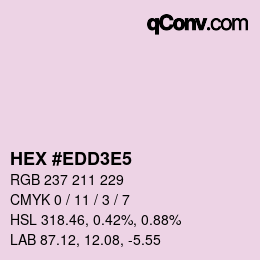 Color code: HEX #EDD3E5 | qconv.com