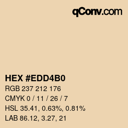 カラーコード: HEX #EDD4B0 | qconv.com
