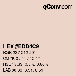 Color code: HEX #EDD4C9 | qconv.com