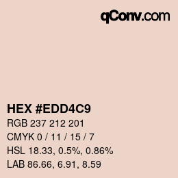 颜色代码: HEX #EDD4C9 | qconv.com