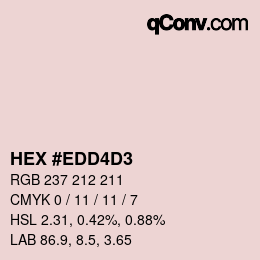 Color code: HEX #EDD4D3 | qconv.com