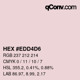颜色代码: HEX #EDD4D6 | qconv.com