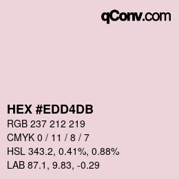 カラーコード: HEX #EDD4DB | qconv.com