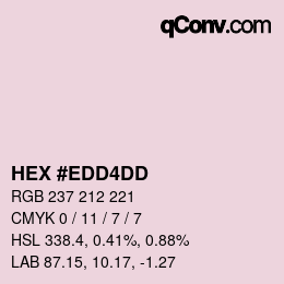 Color code: HEX #EDD4DD | qconv.com
