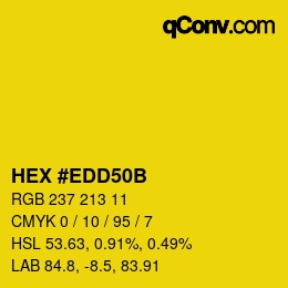 カラーコード: HEX #EDD50B | qconv.com
