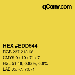 カラーコード: HEX #EDD544 | qconv.com