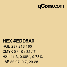 颜色代码: HEX #EDD5A0 | qconv.com