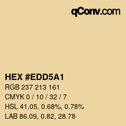 颜色代码: HEX #EDD5A1 | qconv.com