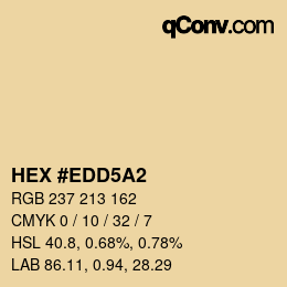 Color code: HEX #EDD5A2 | qconv.com