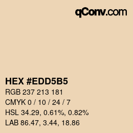 カラーコード: HEX #EDD5B5 | qconv.com
