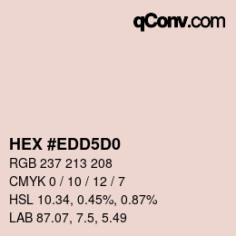 Color code: HEX #EDD5D0 | qconv.com