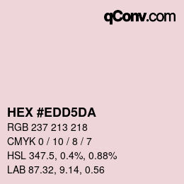 カラーコード: HEX #EDD5DA | qconv.com