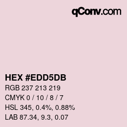 カラーコード: HEX #EDD5DB | qconv.com