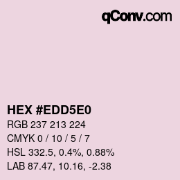 Color code: HEX #EDD5E0 | qconv.com