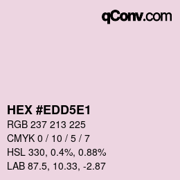 Color code: HEX #EDD5E1 | qconv.com