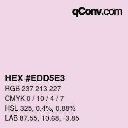 Color code: HEX #EDD5E3 | qconv.com