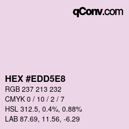 Color code: HEX #EDD5E8 | qconv.com