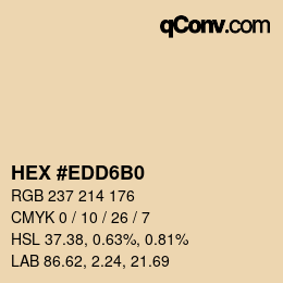 カラーコード: HEX #EDD6B0 | qconv.com