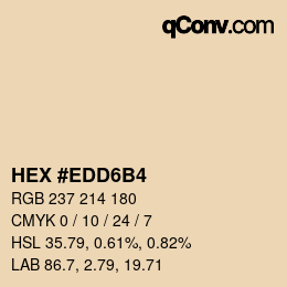 Color code: HEX #EDD6B4 | qconv.com