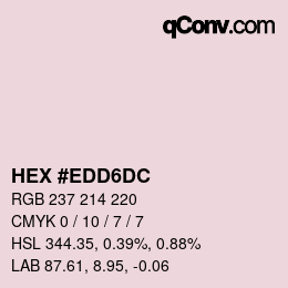 カラーコード: HEX #EDD6DC | qconv.com