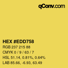 Color code: HEX #EDD758 | qconv.com