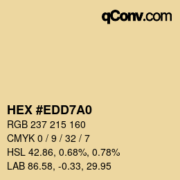 カラーコード: HEX #EDD7A0 | qconv.com