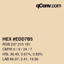 カラーコード: HEX #EDD7B5 | qconv.com