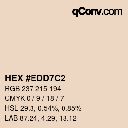 Farbcode: HEX #EDD7C2 | qconv.com
