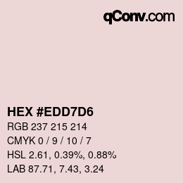 カラーコード: HEX #EDD7D6 | qconv.com