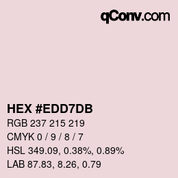カラーコード: HEX #EDD7DB | qconv.com