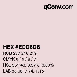 カラーコード: HEX #EDD8DB | qconv.com