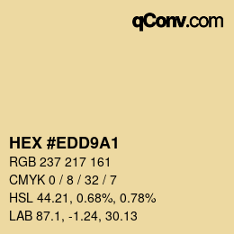 カラーコード: HEX #EDD9A1 | qconv.com