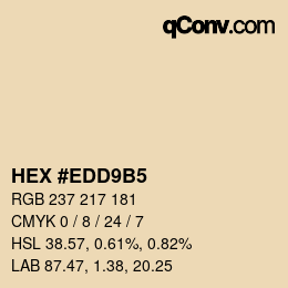 Color code: HEX #EDD9B5 | qconv.com