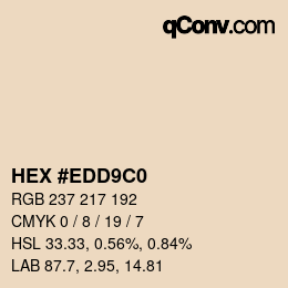 カラーコード: HEX #EDD9C0 | qconv.com