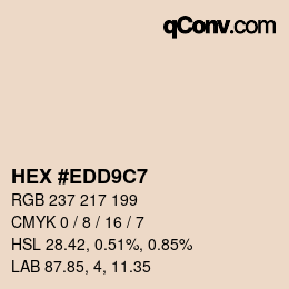 カラーコード: HEX #EDD9C7 | qconv.com