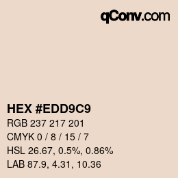 Color code: HEX #EDD9C9 | qconv.com