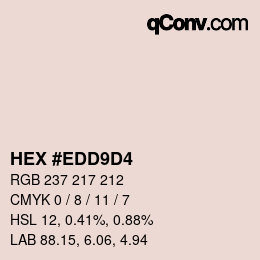 カラーコード: HEX #EDD9D4 | qconv.com