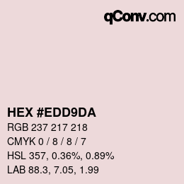 カラーコード: HEX #EDD9DA | qconv.com