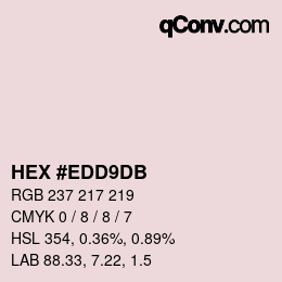 Color code: HEX #EDD9DB | qconv.com