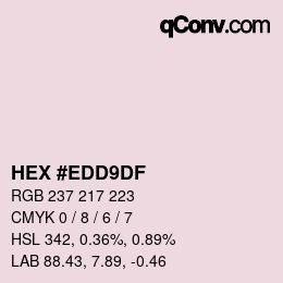 颜色代码: HEX #EDD9DF | qconv.com
