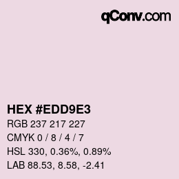 Color code: HEX #EDD9E3 | qconv.com