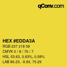 カラーコード: HEX #EDDA3A | qconv.com