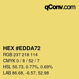 Color code: HEX #EDDA72 | qconv.com