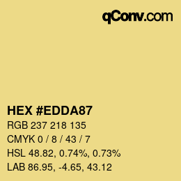 カラーコード: HEX #EDDA87 | qconv.com
