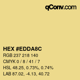 カラーコード: HEX #EDDA8C | qconv.com